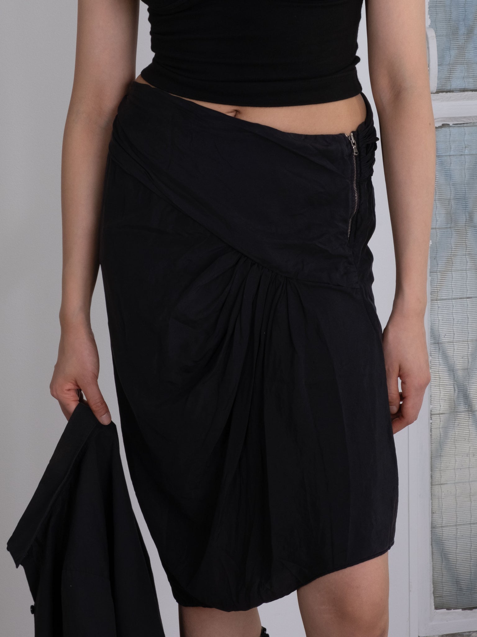 0581 / Diesel Silk Asymmetric Skirt