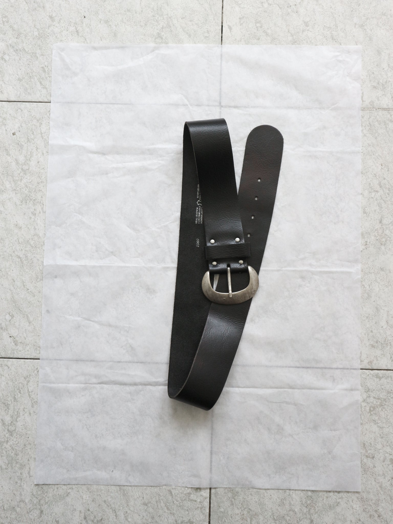 0503 / Maxi Buckle Leather Belt