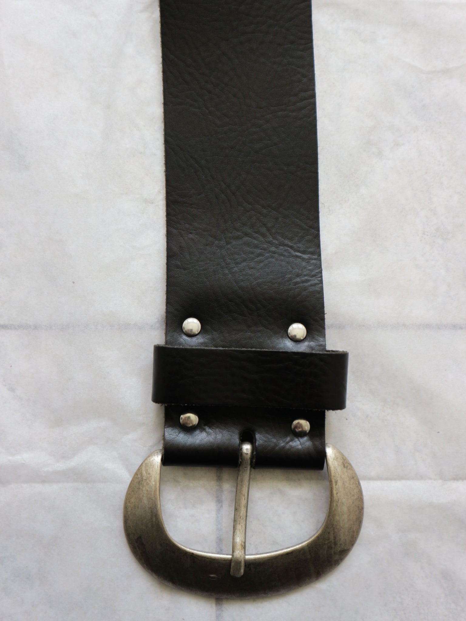 0503 / Maxi Buckle Leather Belt