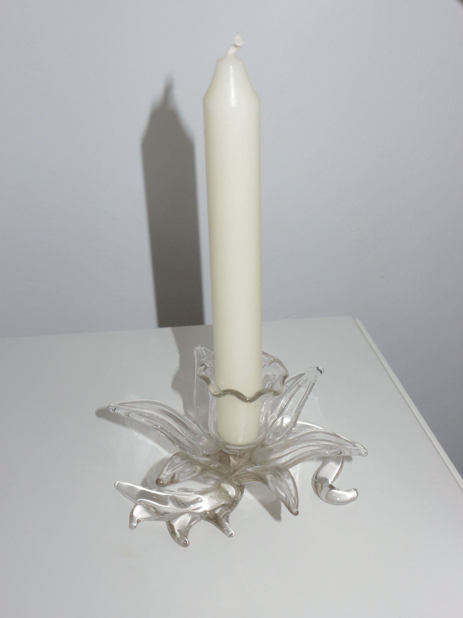 0626 / Glass Candlestick Set